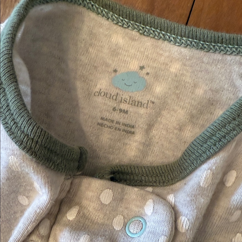 Cloud Island Kids Footies - Gray and Cream Patterns - Picture 4 of 10